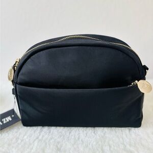 LO & Sons Nouvelle Elegant Black Crossbody Bag with Gold Hardware
